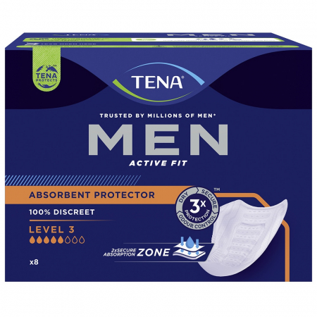 Absorbante incontinenta - Absorbante Incontineta Urinara Tena Men Super Level 3, 8 bucati