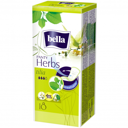 Promotii - Absorbante zilnice Bella pentru femei Herbs Panty Floare de tei, 18 bucati