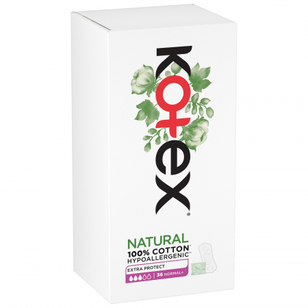 Promotii - Absorbante zilnice Kotex Extra Protect Normal+ NATURAL, 36 bucati