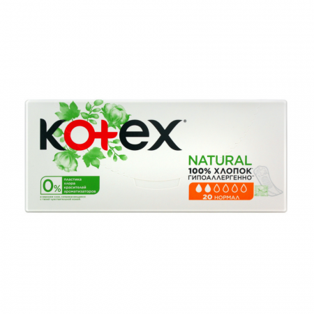 Promotii - Absorbante zilnice Kotex Normal NATURAL, 20 bucati