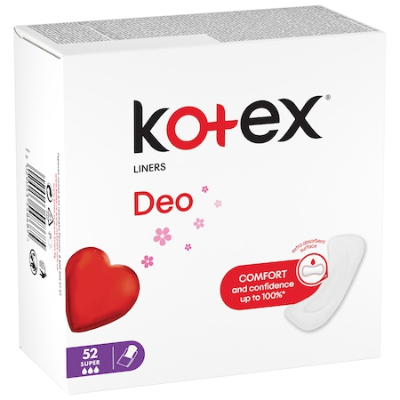 Promotii - Absorbante zilnice Kotex Super Deo, 52 bucati