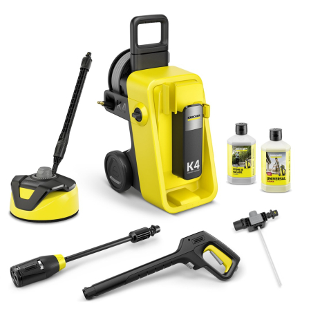 Aparate de Spalat cu Presiune - Aparat de Spalat cu Presiune Karcher K 4 Comfort Premium, 1800 W, 130 bar, 420 l/h, 2Way!Wash detergent, Galben pukika.ro