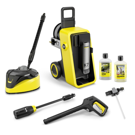 Aparate de Spalat cu Presiune - Aparat de Spalat cu Presiune Karcher K 7 Comfort Premium, 3000 W, 180 bar, 600 l/h, 2Way!Wash detergent, Galben pukika.ro