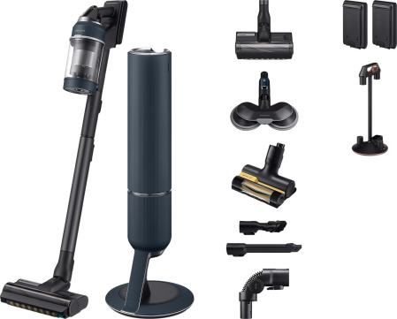 Aspiratoare - Aspirator fara fir Samsung Bespoke, 580 W, capacitate 0.5 L, autonomie 120 min, accesorii incluse, Negru pukika.ro