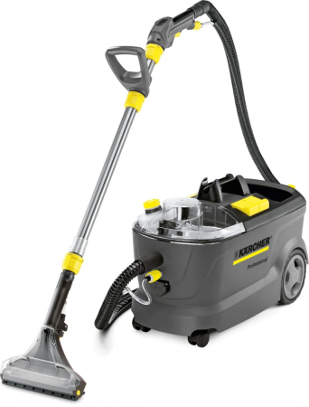 Aspiratoare - Aspirator injectie-extractie KARCHER Puzzi 10/2 2-in-1, 1250 W, rezervor apa murdara 9 L, suprafata maxima 45 m²/h, Gri pukika.ro