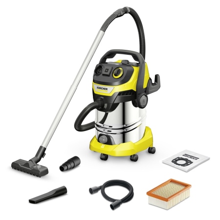 Aspiratoare - Aspirator umed-uscat KARCHER WD 6 1.628-361.0, 1300 W, capacitate 30 l, Galben pukika.ro