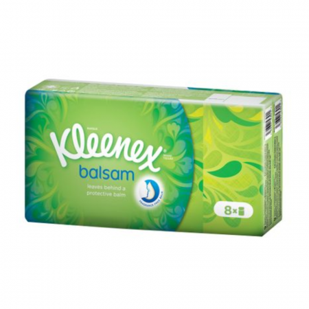 Promotii - Batiste igienice uscate Kleenex HNK Balsam, 8 pachete cu 9 batiste