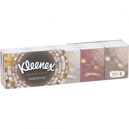 Promotii - Batiste igienice uscate Kleenex HNK Usoft MINI, 10 pachete cu 7 batiste