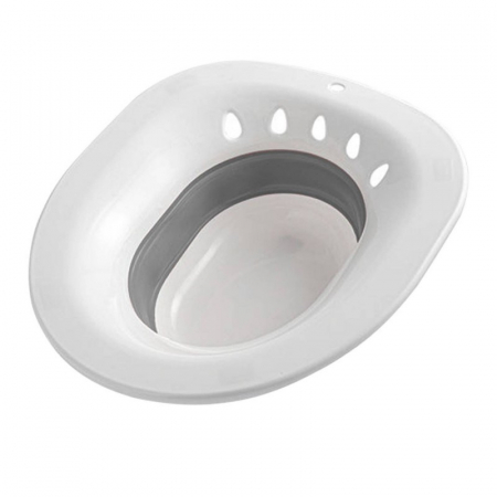 Bideuri - Bideu de toaletă portabil și pliabil, din cauciuc termoplastic, inaltime maxima 10.5 cm, Alb pukika.ro