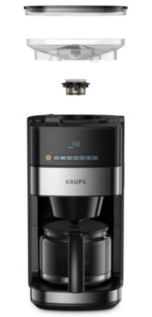 Cafetiera Automata Krups Aroma Partner KM832810, 1000 W, Touch, Cafea, Rezervor 1.25 L, Negru pukika.ro [3]