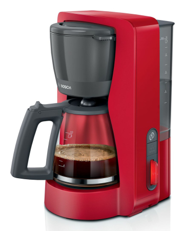 Aparate Cafea - Cafetiera Bosch TKA3M134, 1200 W, Rezervor 1.4 L, Rosu pukika.ro