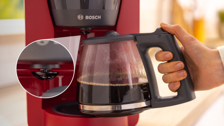 Cafetiera Bosch TKA3M134, 1200 W, Rezervor 1.4 L, Rosu pukika.ro [3]