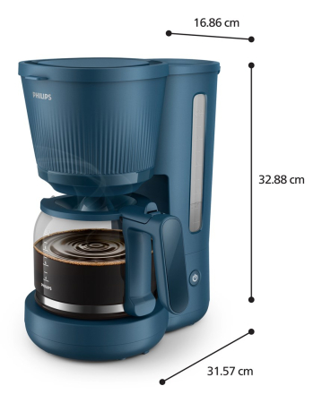 Cafetiera Philips HD7411/70, 1080 W, Rezervor 1.3L, Albastru pukika.ro [2]
