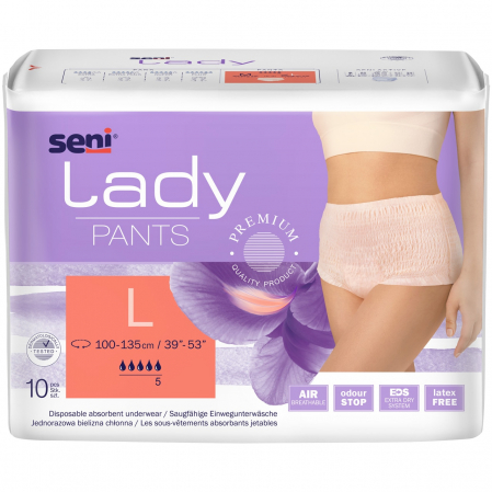 Absorbante incontinenta - Chilot Absorbant Femei Seni Pants Large 100 135 cm 10 Bucati pukika.ro