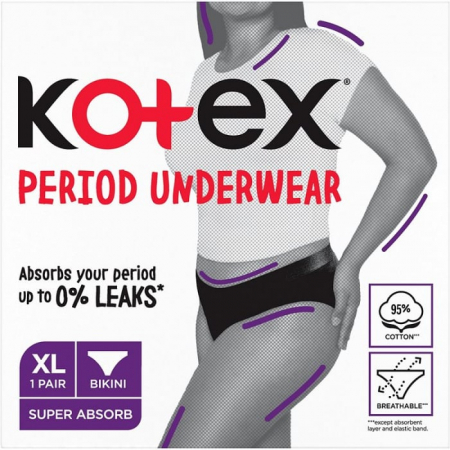 Chiloti menstruali reutilizabili Kotex marimea S, 1Buc [4]