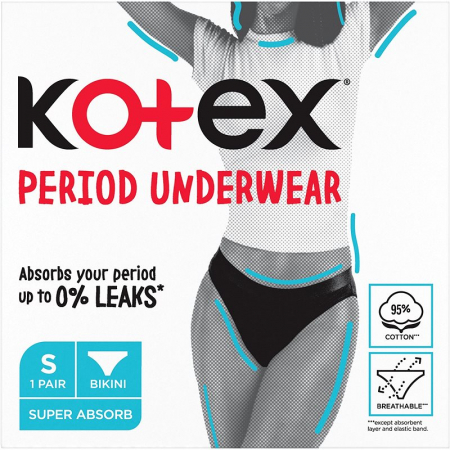 Absorbante feminine - Chiloti menstruali reutilizabili Kotex marimea S, 1Buc