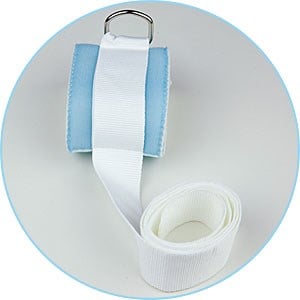 Centuri Ajutatoare Locomotie - Curea medicala pentru incheietura mainii sau piciorului, din bumbac si poliester, set de 2 bucati, Alb/Albastru pukika.ro