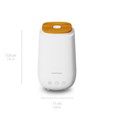 Difuzor Aromaterapie Medisana, 200 ml, LED, Timer, Alb pukika.ro [1]