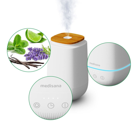 Difuzor Aromaterapie Medisana, 200 ml, LED, Timer, Alb pukika.ro [3]