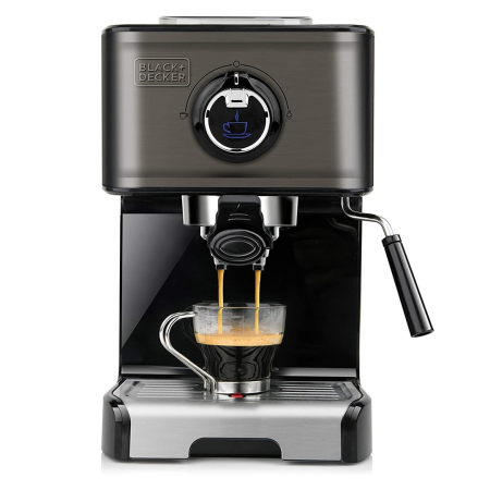 Espressor Automat BLACK+DECKER ES9200010B, 15 Bar, 1200 W, Cafea, Espresso, Cappucciono, Rezervor 1.2 L, Negru pukika.ro [1]