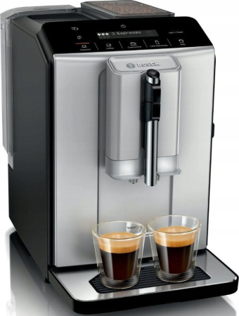 Promotii - Espressor Automat Bosch Serie 2, 1300 W, 15 bar, Touch, Rezervor 1.4 L, Gri pukika.ro