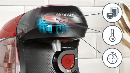 Espressor Automat Bosch Tassimo Happy, 1400 W, Touch, Rezervor 0.7 L, Rosu pukika.ro [2]