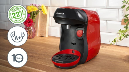 Espressor Automat Bosch Tassimo Happy, 1400 W, Touch, Rezervor 0.7 L, Rosu pukika.ro [4]
