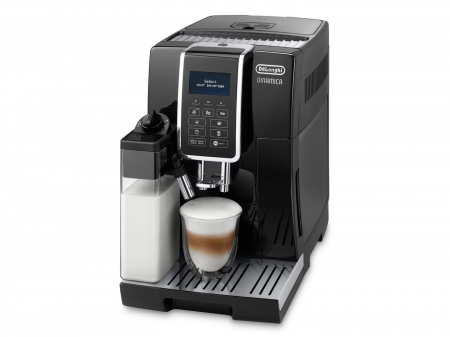 Aparate Cafea - Espressor Automat De’Longhi Dinamica ECAM 350.55.B, 1450W, 15 Bar, LatteCrema, Display LCD, 1.8 L, Negru pukika.ro