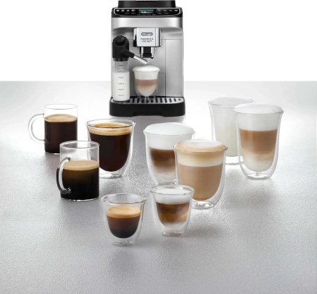 Espressor Automat DeLonghi ECAM 310.80.SB Magnifica, 1450 W, 15 Bar, Ecran LCD, Spumare Lapte, Funcție Cappuccino, Argintiu/Negru pukika.ro [3]