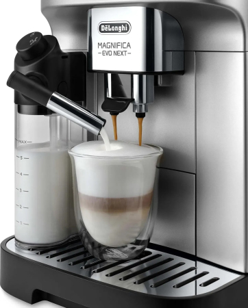 Espressor Automat DeLonghi ECAM 310.80.SB Magnifica, 1450 W, 15 Bar, Ecran LCD, Spumare Lapte, Funcție Cappuccino, Argintiu/Negru pukika.ro [2]