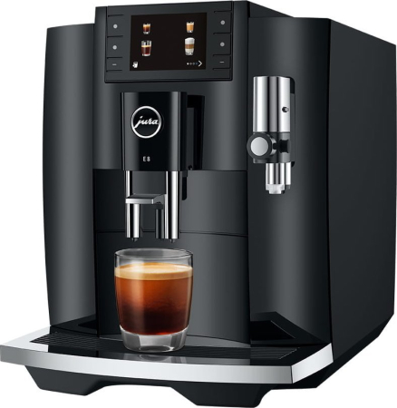 Aparate Cafea - Espressor Automat Jura E8, 1450 W, 15 bar, Rezervor 1.9 L, Piano Black pukika.ro