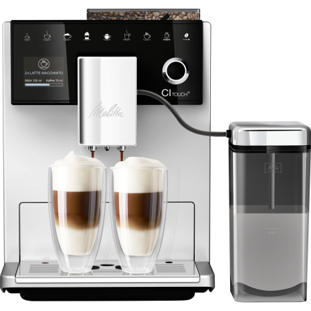 Promotii - Espressor Automat Melitta CI Touch F630-111, 1400 W, 15 Bar, Cappuccino, Americano, Macchiato,1.8 L, Negru/Argintiu pukika.ro