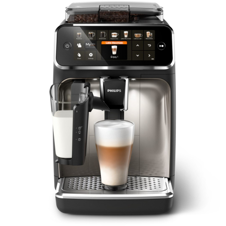 Aparate Cafea - Espressor Automat Philips Series 5400 LatteGo EP5447/90, 1500 W, 15 bar, Sistem LatteGo, Ecran TFT, 1.8 L, Negru pukika.ro