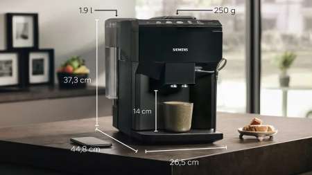 Espressor Automat Siemens EQ.500 TP511R09, 1500 W, Cafea Espresso, Cappuccino, Latte, 15 Bar, Touch, 1.9 L, Negru pukika.ro [2]