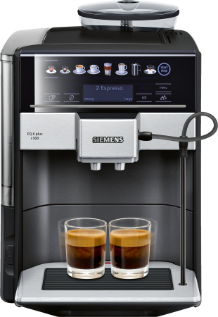 Aparate Cafea - Espressor Automat Siemens EQ.6, 1500 W, 19 bar, Touch, Rezervor 1.7 L, Negru pukika.ro