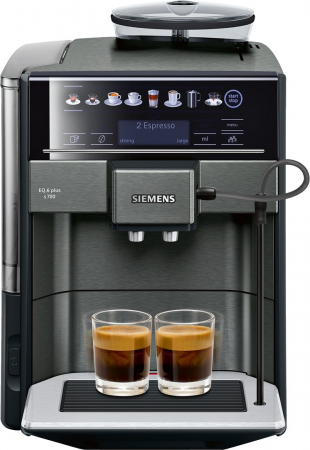 Aparate Cafea - Espressor Automat Siemens EQ.6 Plus S700 TE657319RW, 1500W, 15 Bar, OneTouch DoubleCup, Spumare Lapte Automată, 1.7 L. Argintiu pukika.ro