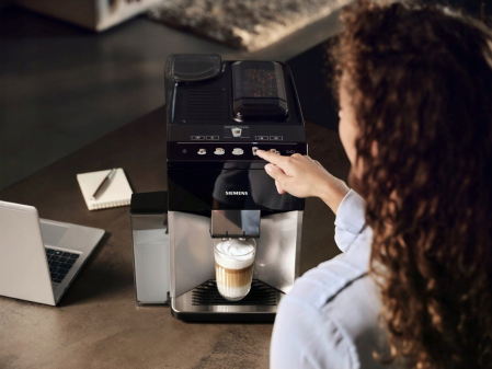 Espressor Automat Siemens TQ513R01, 1500 W, 15 bar, Touch, Rezervor 1.9 L, Negru/Argintiu pukika.ro [5]