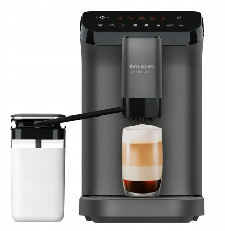 Aparate Cafea - Espressor Automat Taurus Accento Latte, 1350 W, 20 bar, Touch, Rezervor 1.5 L, Negru pukika.ro