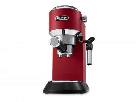 Espressor Manual De’Longhi Dedica EC685.R, 1350W, 15 Bar, Cappuccino, Espresso, Latte, Macchiato, 1.1 L, Compact, Roșu pukika.ro [1]