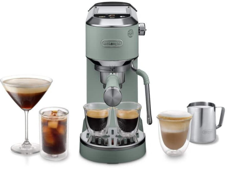 Alte produse - Espressor Manual DeLonghi Dedica, 1450 W, 15 bar, Rezervor 1.1 L, Verde pukika.ro