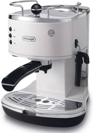 Aparate Cafea - Espressor Manual DeLonghi Icona Classic ECO 311.W, 1100 W, 15 bar, Rezervor 1.4 L, Alb pukika.ro