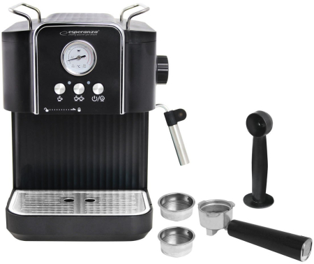 Espressor Manual Esperanza EKC010, 850 W, 20 bar, Rezervor 1.8 L, Negru pukika.ro [3]
