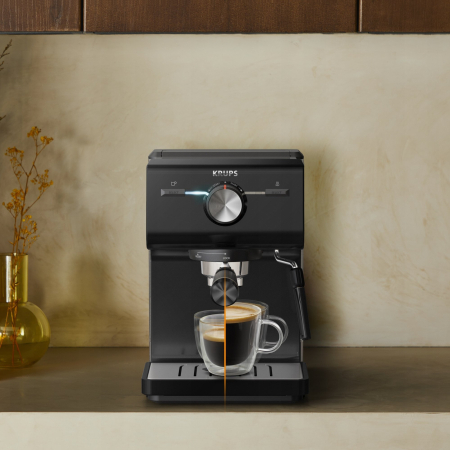Espressor Semi-Automat Krups Authentic XP381810, 1400 W, Cappuccino, Americano, Rezervor 2 L, Negru pukika.ro [7]