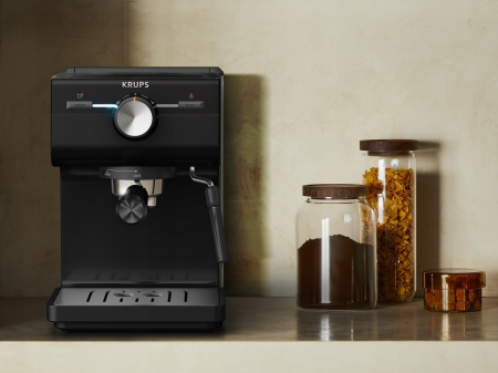 Espressor Semi-Automat Krups Authentic XP381810, 1400 W, Cappuccino, Americano, Rezervor 2 L, Negru pukika.ro [3]