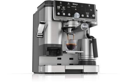 Alte produse - Espressor Semi-Automat Ninja ES701EU, 1650 W, 9 bar, Espresso, Cappuccino, Rezervor 2 L, Negru pukika.ro