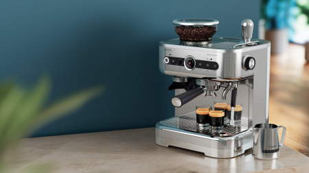 Espressor Semi-Automat Philips Series 3200 PSA3218/01, 1350 W, Espresso, Cappuccino, Americano, 15 Bar, Rezervor 2.3 L, Spumare Lapte Clasică, Gri pukika.ro [8]
