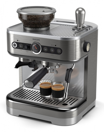 Aparate Cafea - Espressor Semi-Automat Philips Series 3200 PSA3218/01, 1350 W, Espresso, Cappuccino, Americano, 15 Bar, Rezervor 2.3 L, Spumare Lapte Clasică, Gri pukika.ro