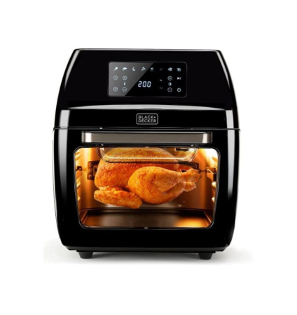 Friteuză cu Aer Cald BLACK+DECKER ES9730030B, 1700 W, Capacitate 12 L, Termostat Reglabil, Temporizator, Negru pukika.ro [3]