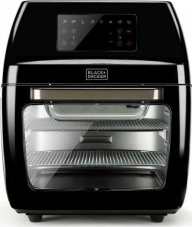 Electrocasnice pentru bucatarie - Friteuză cu Aer Cald BLACK+DECKER ES9730030B, 1700 W, Capacitate 12 L, Termostat Reglabil, Temporizator, Negru pukika.ro
