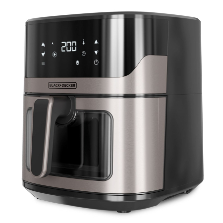Friteuză cu Aer Cald BLACK+DECKER ES9730070B, 1600 W, Capacitate 6.5 L, Termostat Reglabil, Temporizator, Negru pukika.ro [1]